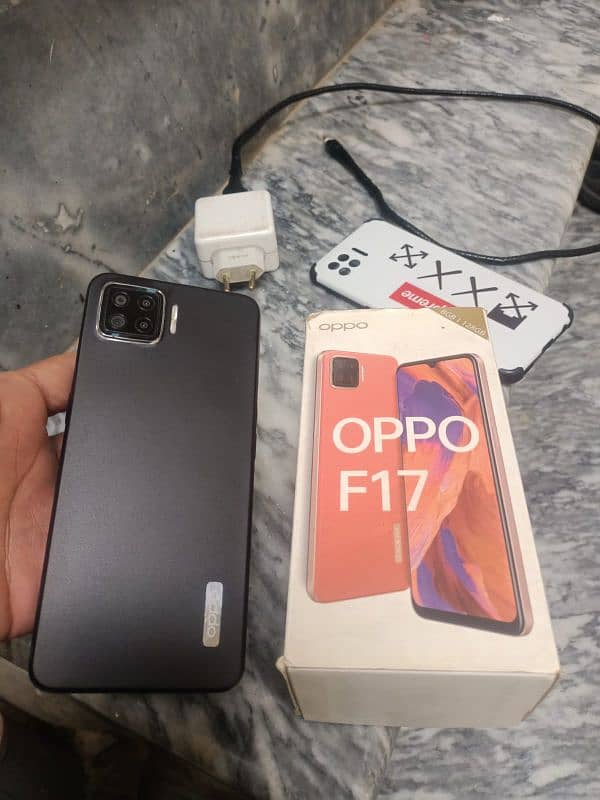 oppo f 17 with box charger original 10 by 9 total jenon 1