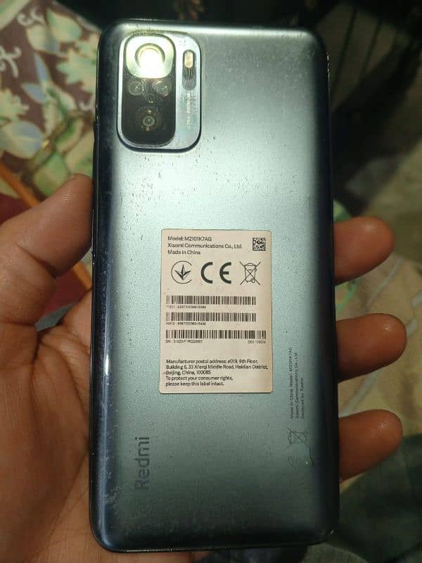 redmi Note 10 one hand use with box and original charger 3