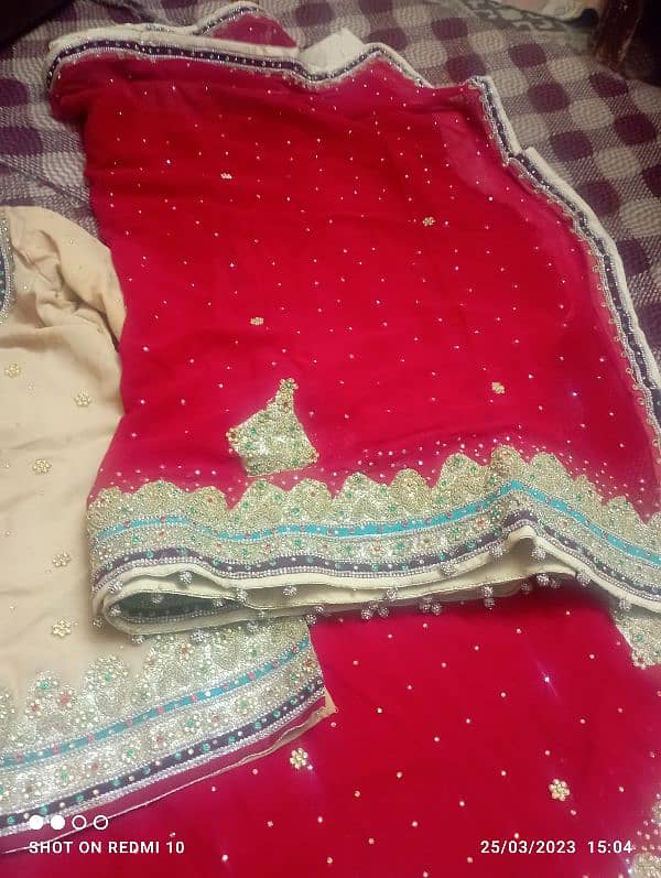 shara with heavy border dupatta 0