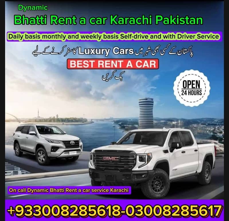 RENT A CAR | CAR RENTAL | With Driver | Rent a car service in Karachi 8