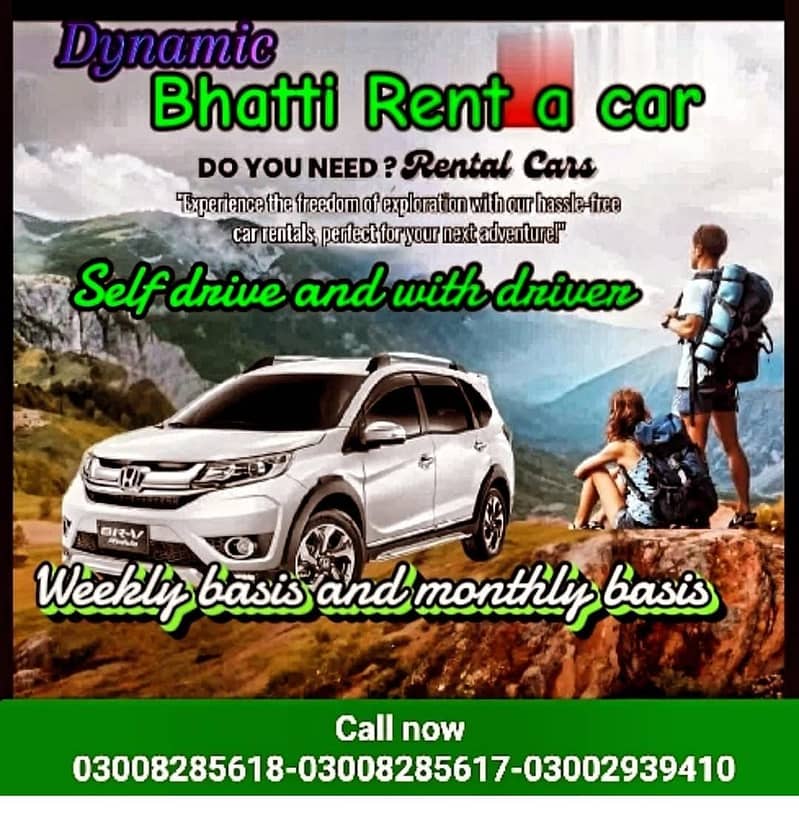 RENT A CAR | CAR RENTAL | With Driver | Rent a car service in Karachi 1