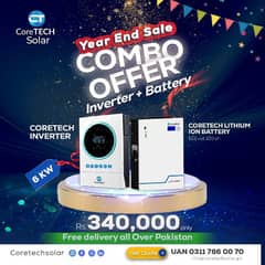 Combo Deal 6kw Hybrid inverter  + Lithium-ion Battery sale price