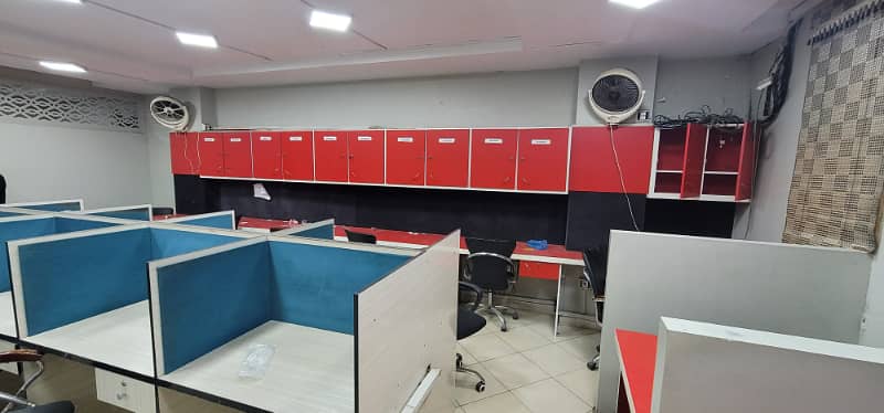 Furnished office for rent 1400sqft in shahar e Faisal. 1