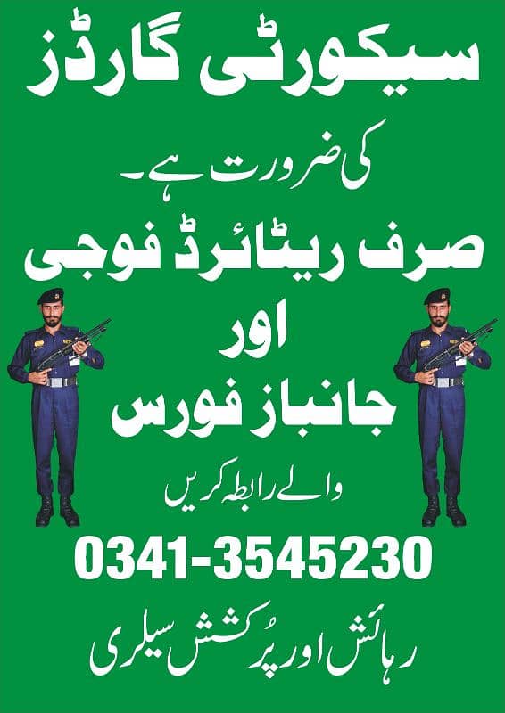 Security Guards Required Army(R)+Janbaz force 0