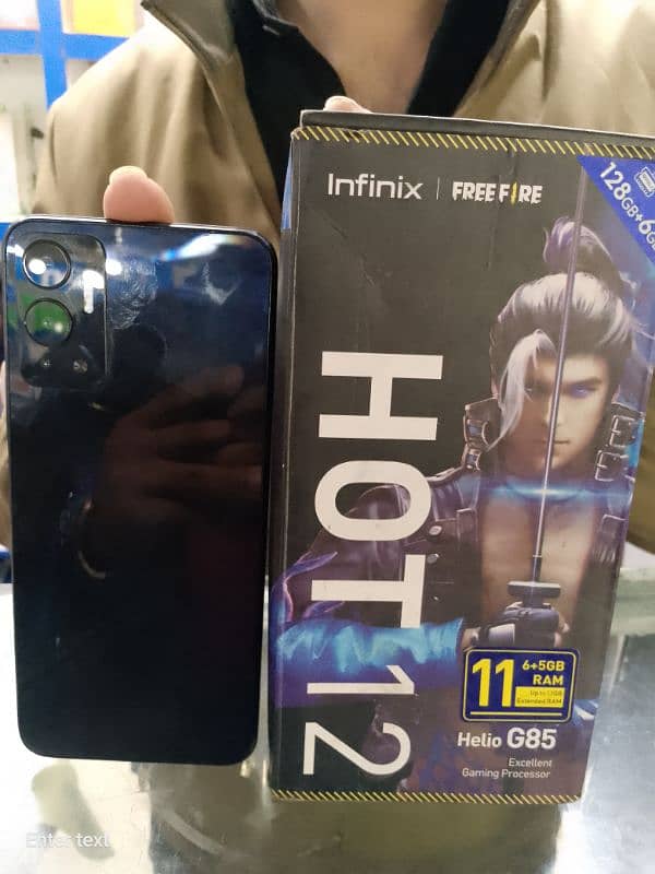 Infinix hot 12 6/128 with box 10/9 no open repair all okk 1