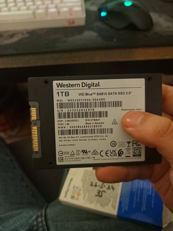 WD Blue SA510 - 1TB SSD (100% Health) - With Box 2