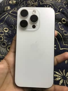 iphone 15 pro white titanium jv 10/10 opar sa ya protector tota hoa ha