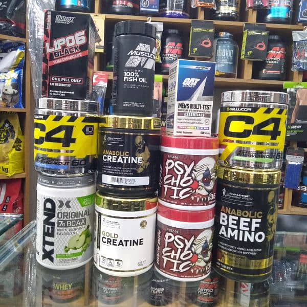 All pre workout ,creatines available 0