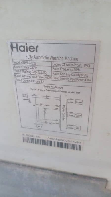 Haier automate washing machine 2