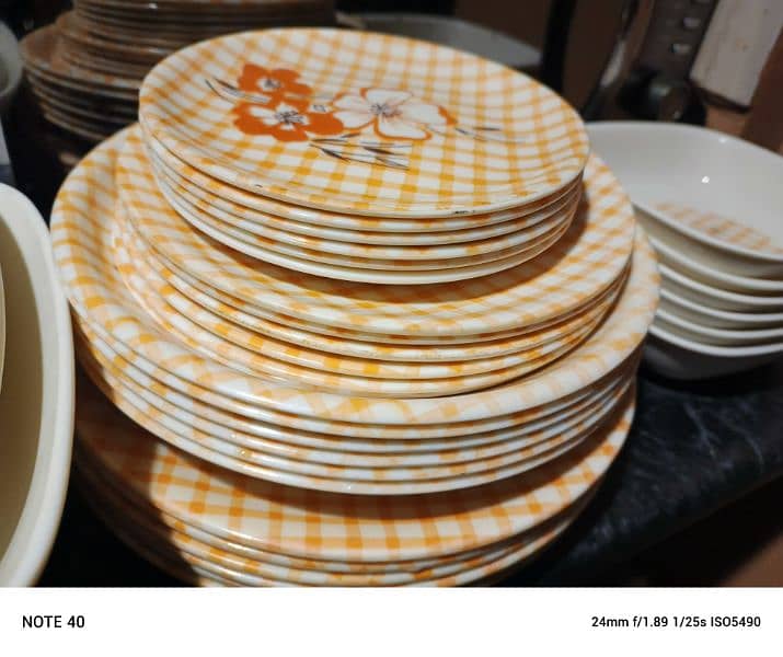 dinner set 35 pc melamine double glaze 0