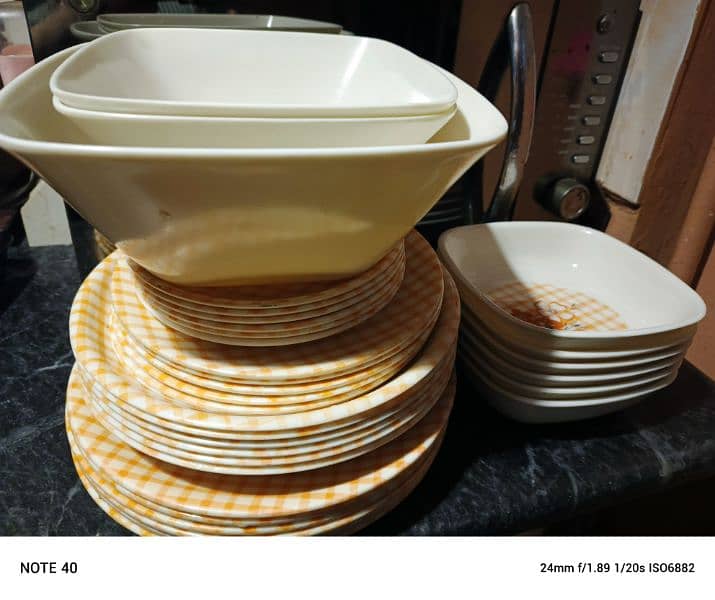 dinner set 35 pc melamine double glaze 1