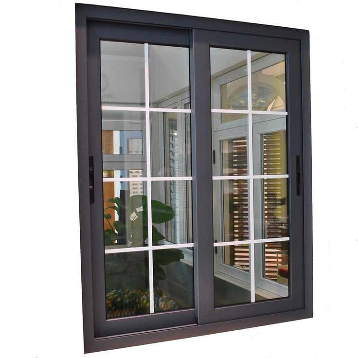 Aluminium Sliding Window/upvc sliding window/Double glazed aluminum 2