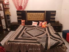 bed for sale with two side tables and dressing table