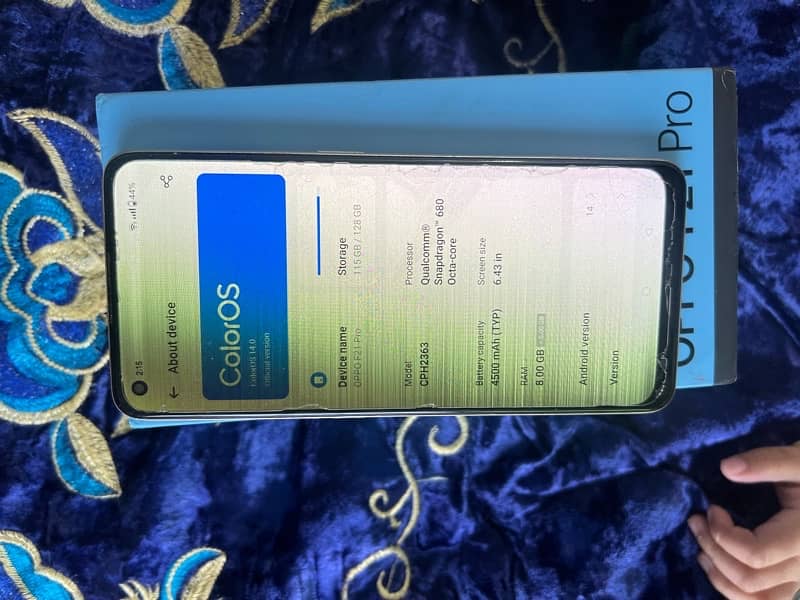 oppo F21 pro ( 8 + 6 gb ram ) 128 gb memory 1