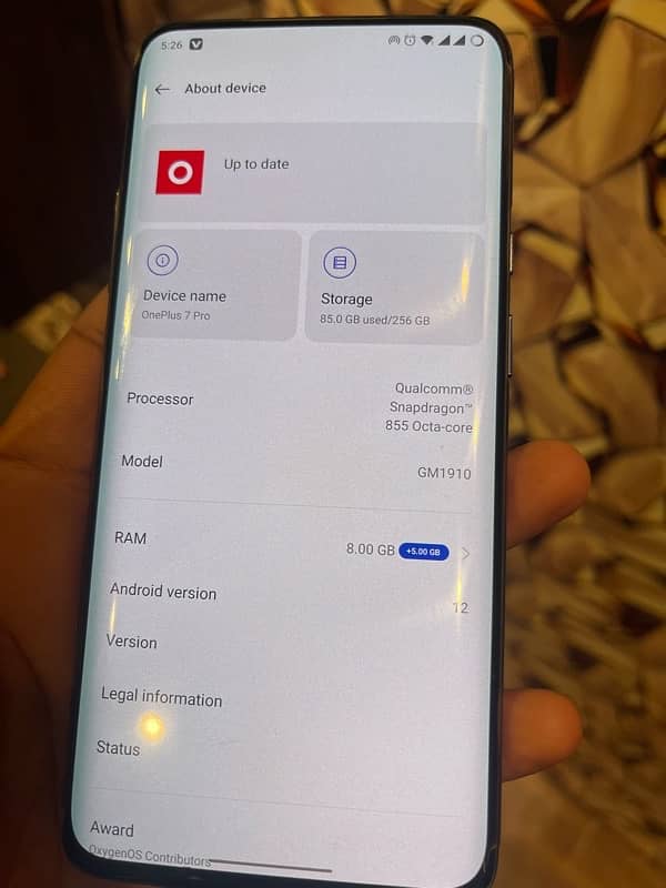 one plus 7 pro 8GB 256GB 5
