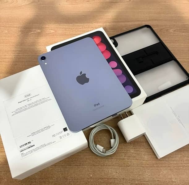 Apple iPad mini 6 ( 2021 ) ( 64GB ) With Box Charger 1