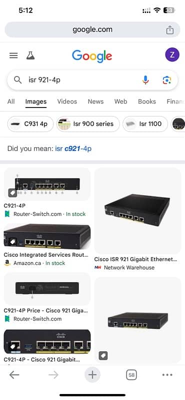 Cisco Integrated Services Router ISR 921 Router 4-Port 1G WAN Ports: 2 1