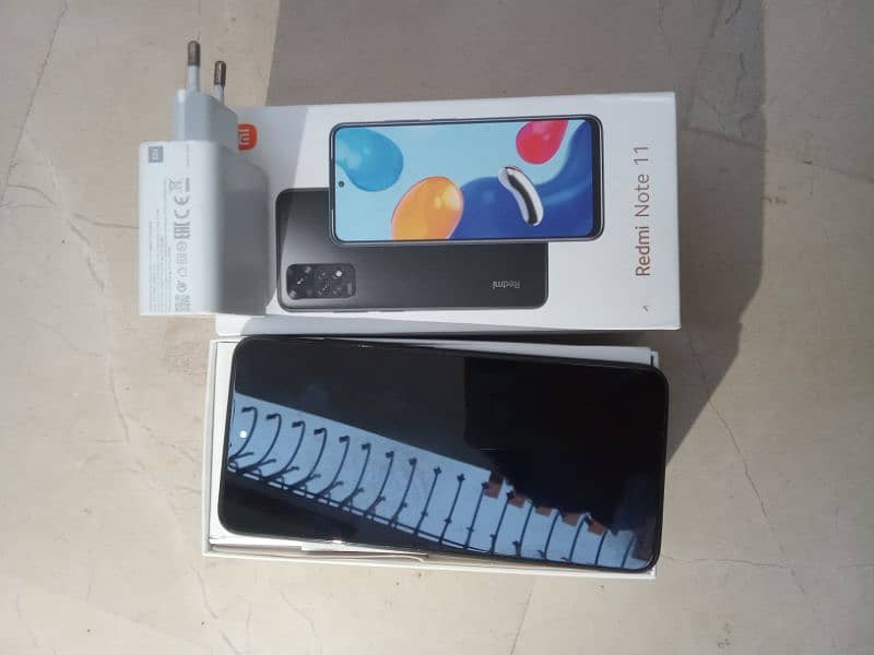 Redmi note 11 with box and fast Xiaomi turbo charger 3