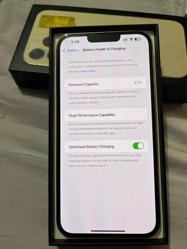 Iphone 13 promax gold pta approved box 4