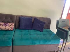 8 seater Sofas with two stool set and table