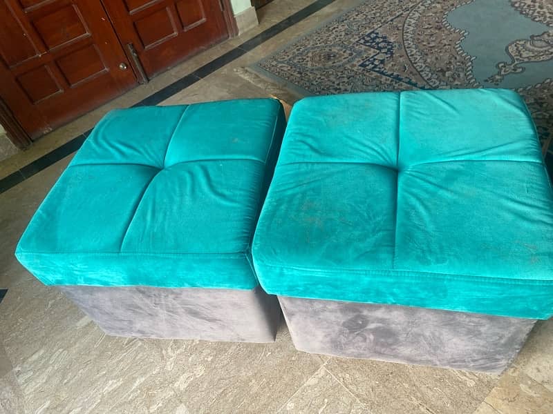 8 seater Sofas with two stool set and table 3