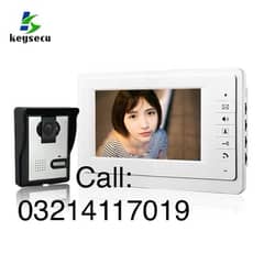 video Door bell Intercom Inter phone 7 inches Display wired Access