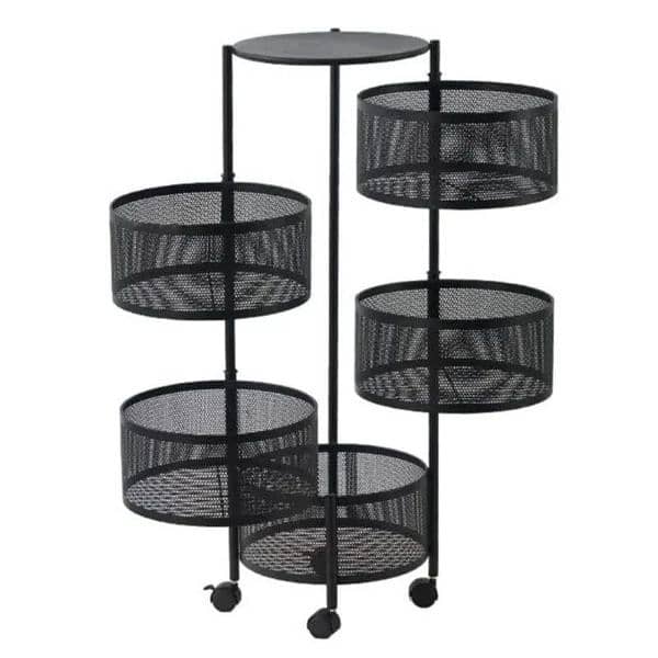 Stylish Black iron kitchen rack 3