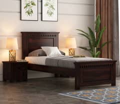 Bed Set - Bedroom Set -Single Bed - Wooden Bed - Bed with Side Table