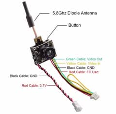 AKK AIO-SA 5.8Ghz AIO Transmitter Mini Micro FPV Camera