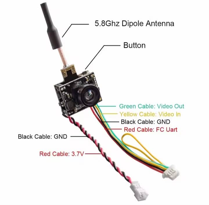 AKK AIO-SA 5.8Ghz AIO Transmitter Mini Micro FPV Camera 0