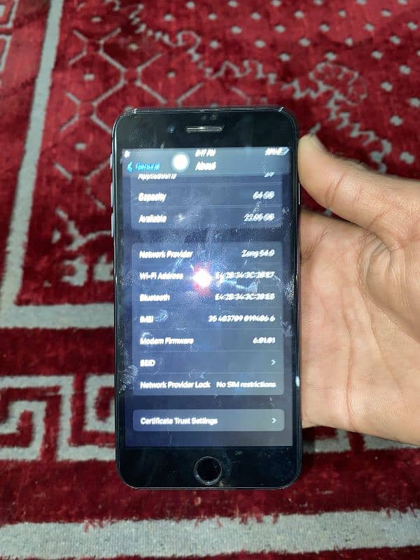 iPhone 8 plus no PTA 64 GB factory unlock 8