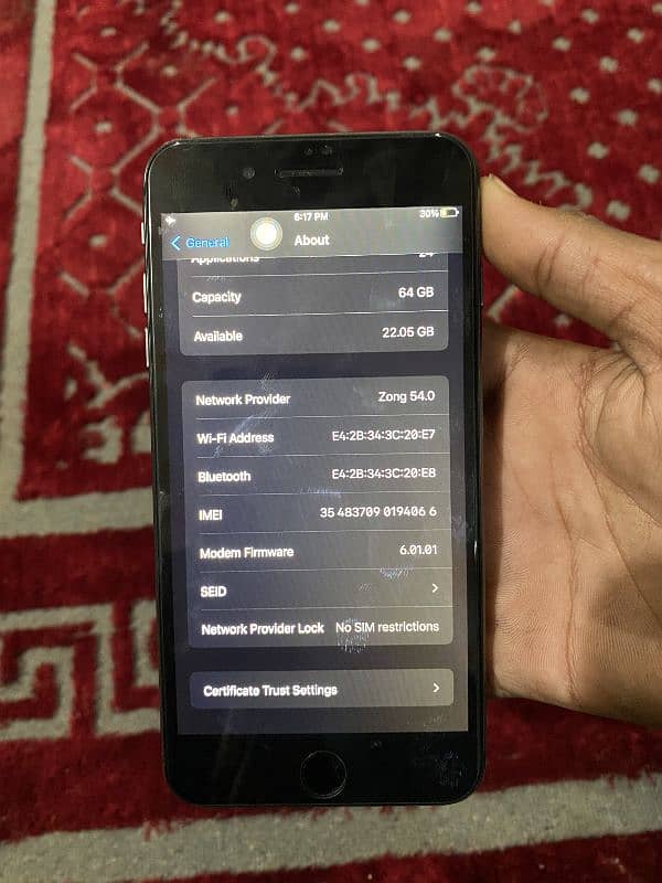 iPhone 8 plus no PTA 64 GB factory unlock 11