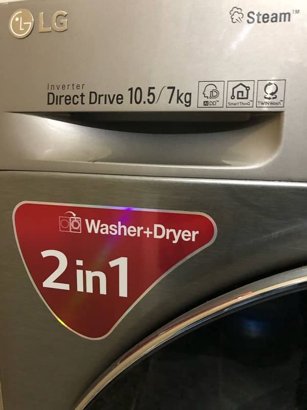 Lg 10.5 kg two in one DD invertor six motion washing  machine 9