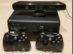 Xbox 360 2 controlers with kinect and games