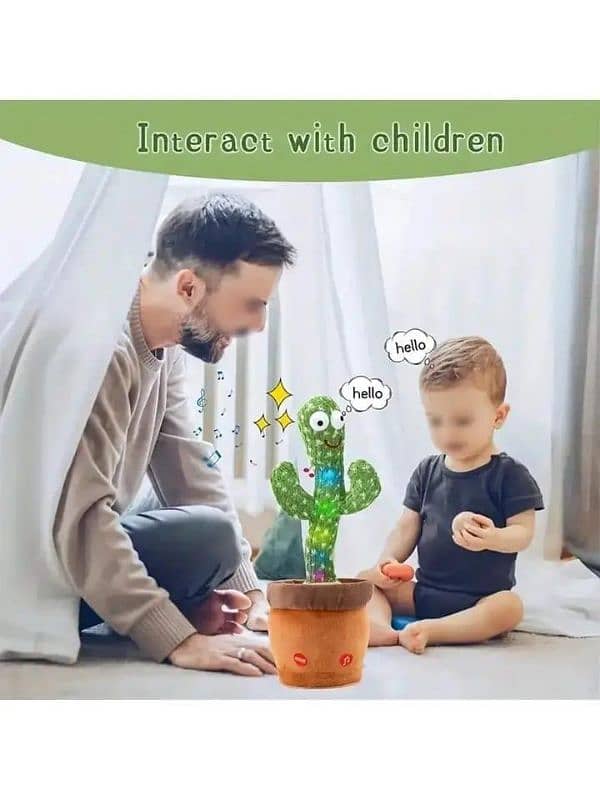 Dancing cactus plush toy for kids 3