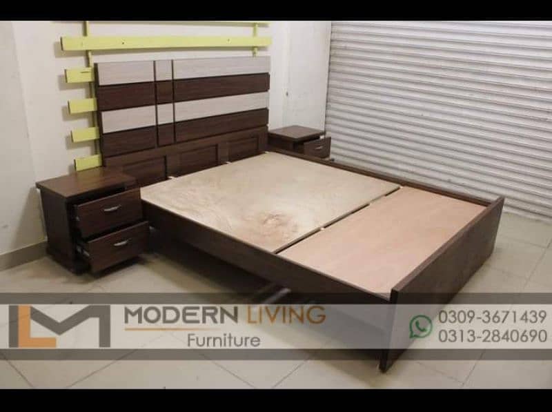 King Size Bed With 2 Side Tables Best Quality 7