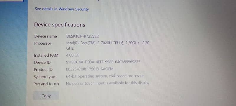 Laptop HP core i3 Gen7 2