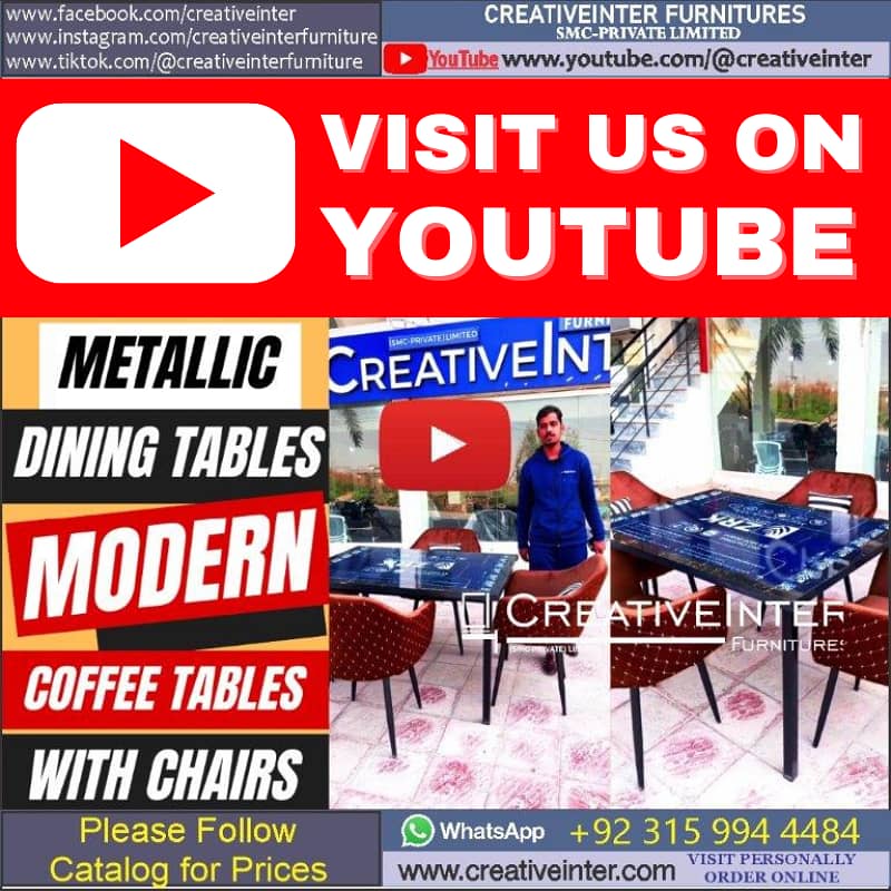 4 seater Dining Table 6,7,8. . chairs wooden center table Coffee Set 2