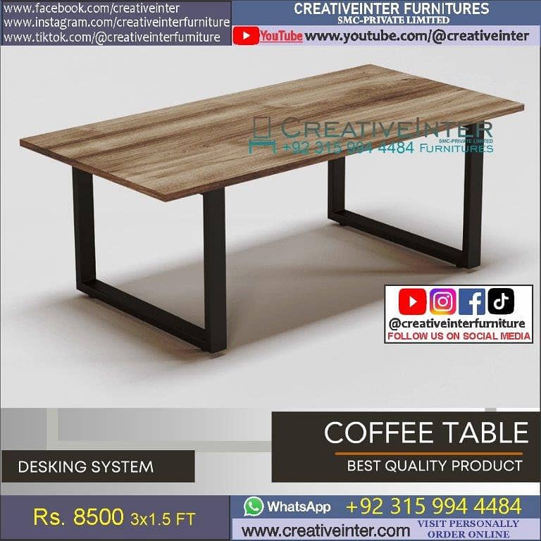 4 seater Dining Table 6,7,8. . chairs wooden center table Coffee Set 17