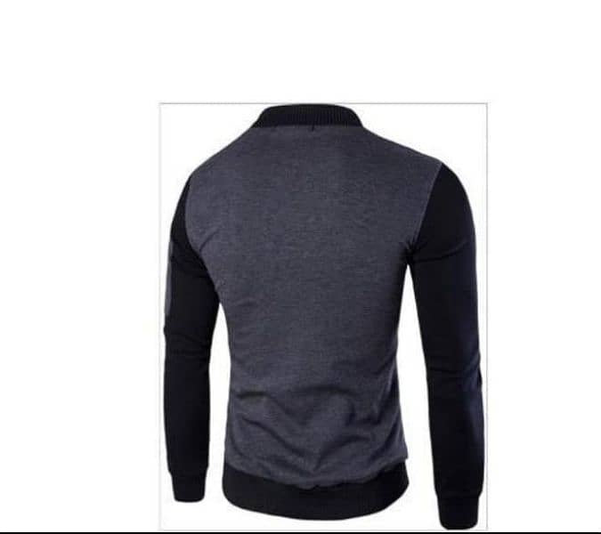 Men's Grey Poleyster Jacket - PC - Plain Pattern Style 0