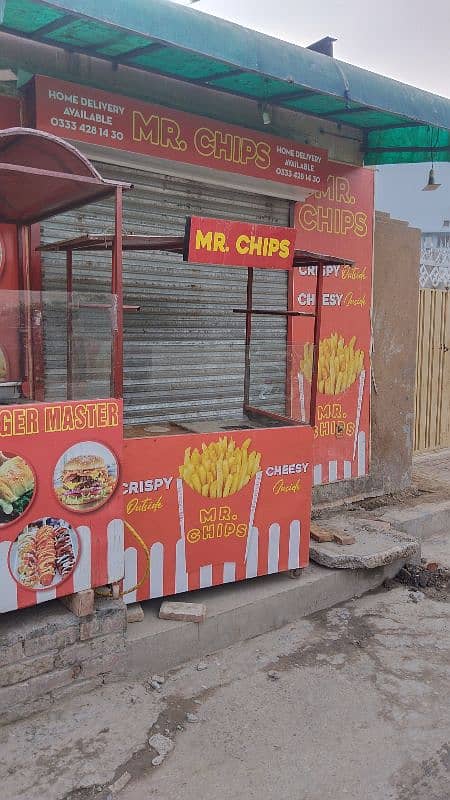 fryer counter and burger counter 0