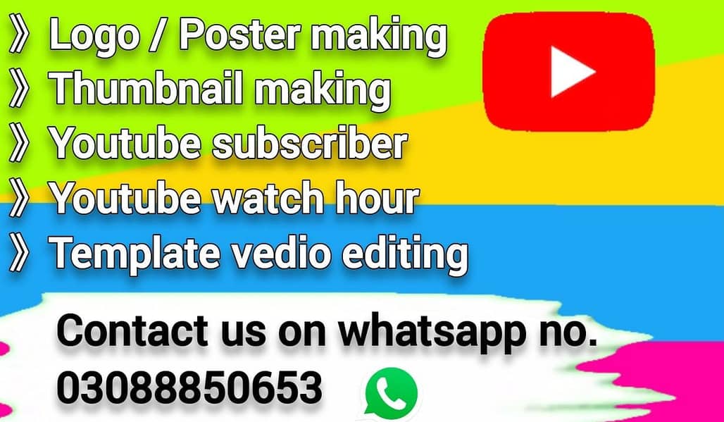 youtube subscriber / vedio editing pro / logo making / website making 0