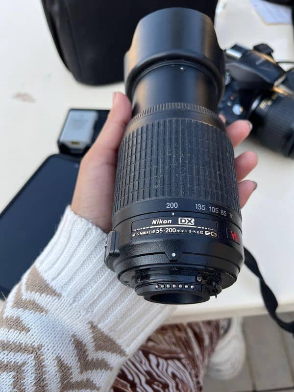 Nikon D5300 with kit lens and 55-200mm lens 6