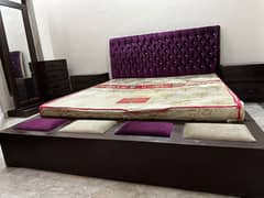 Bed Set with 2 Side Tables & Dressing Table with Mattress