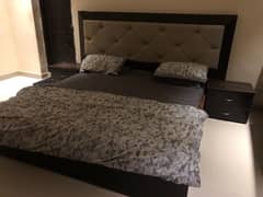 for sale bed with side table 1 4door kabat