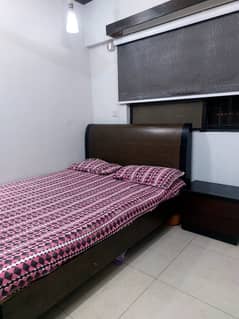 Queen Bed (Copper by Habitt) with Dresser and Two Side Tables