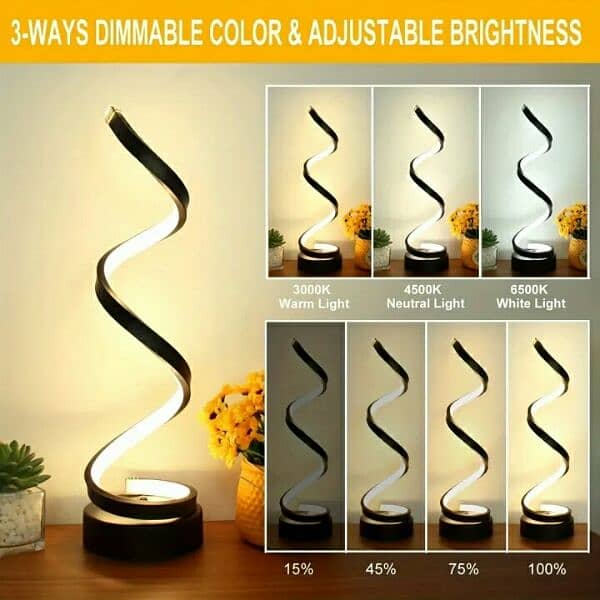 Spiral Lamp  , Office lamp , Bed Room Lamp 4