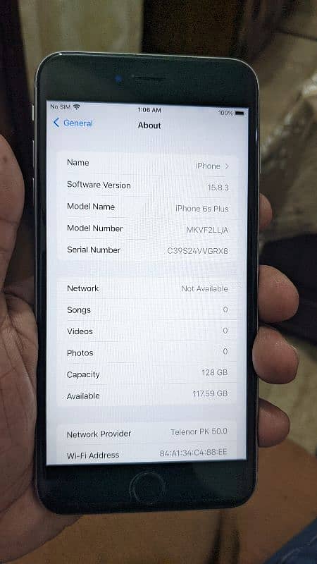 iphone 6s plus 128gb pta aproved 7