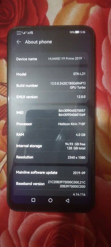 Huwai y9 prime 2019 used but good 2