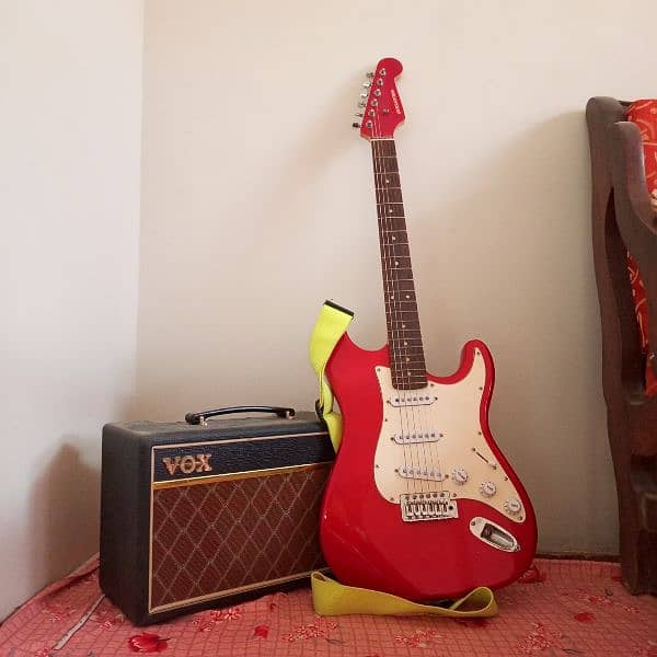 urgent sale selder Electric Guitar with vox amp 1